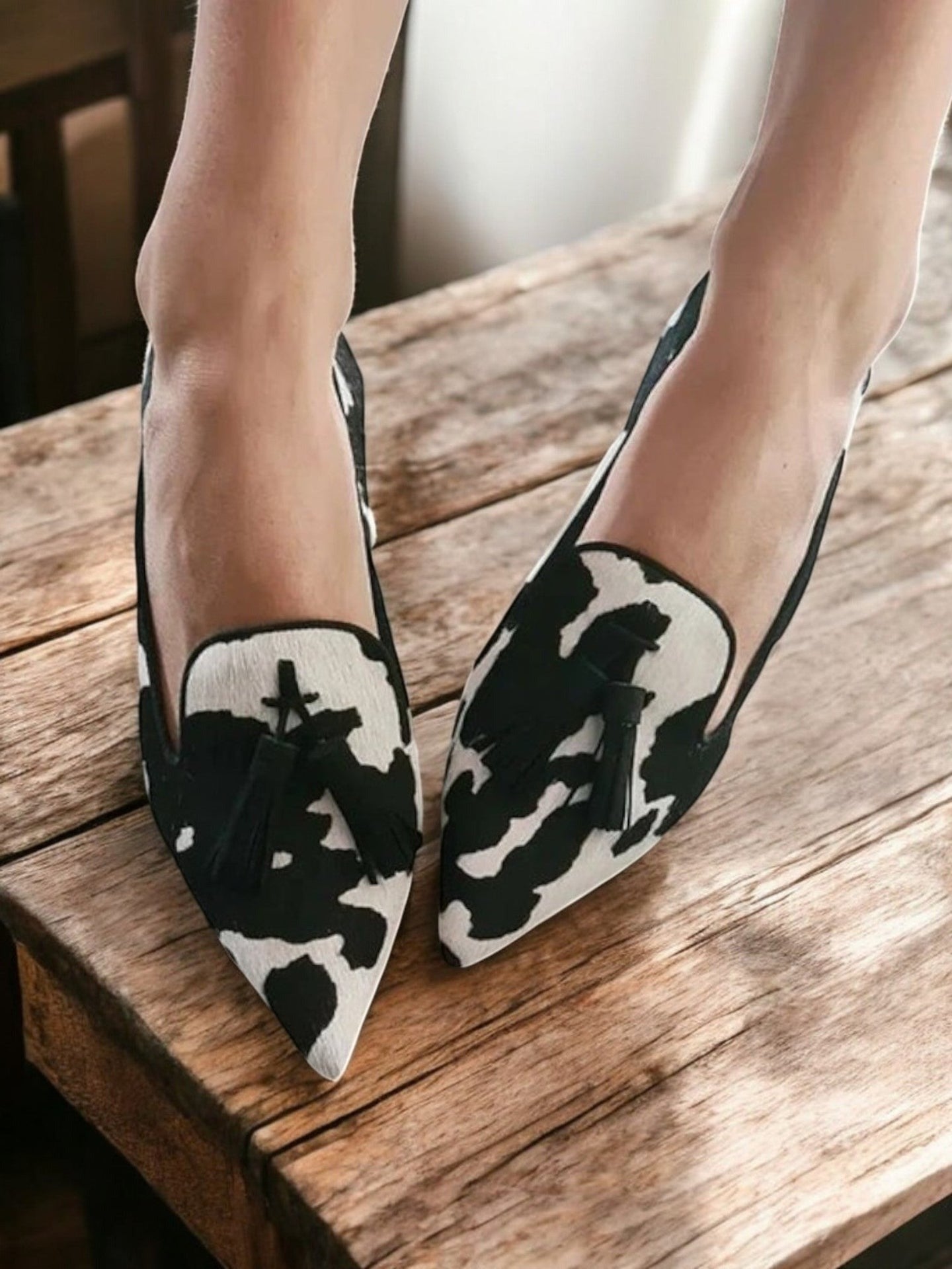 Beatrice | Mocasines Elegantes de Punta Leopardo